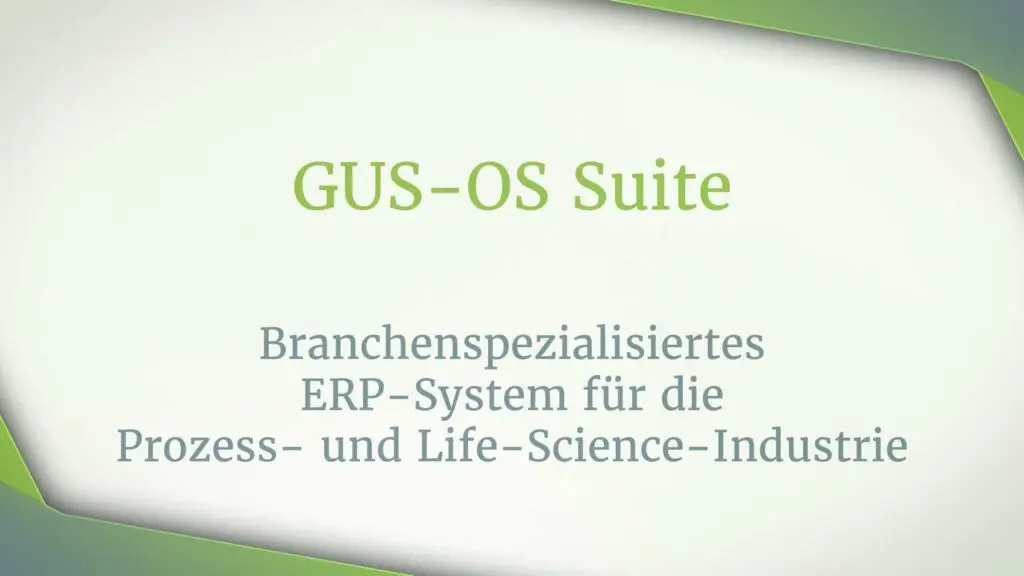 look feel video cover neu - GUS-OS Suite - GUS ERP